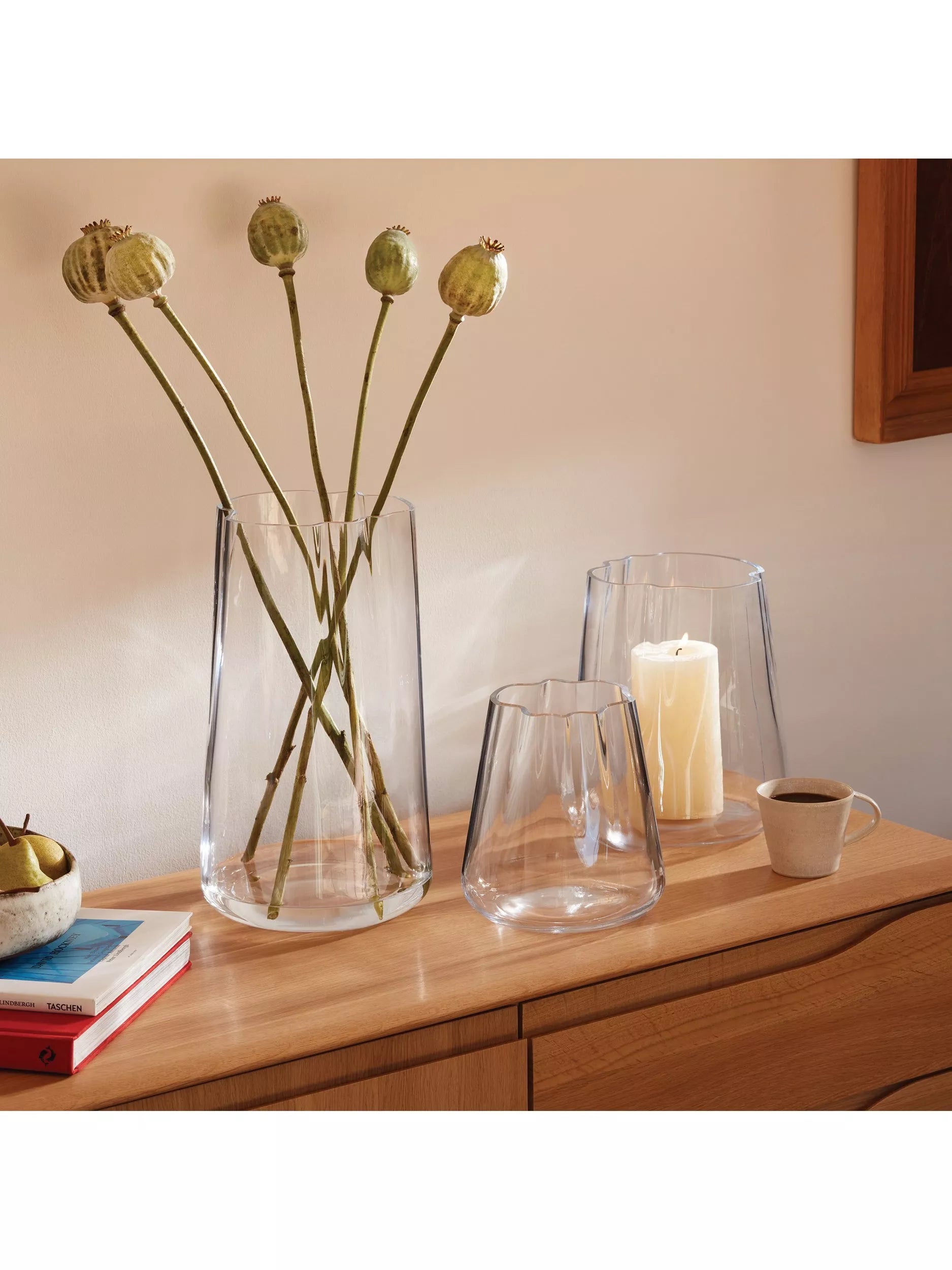 LSA International glass vase lantern 18.5cm - British product
