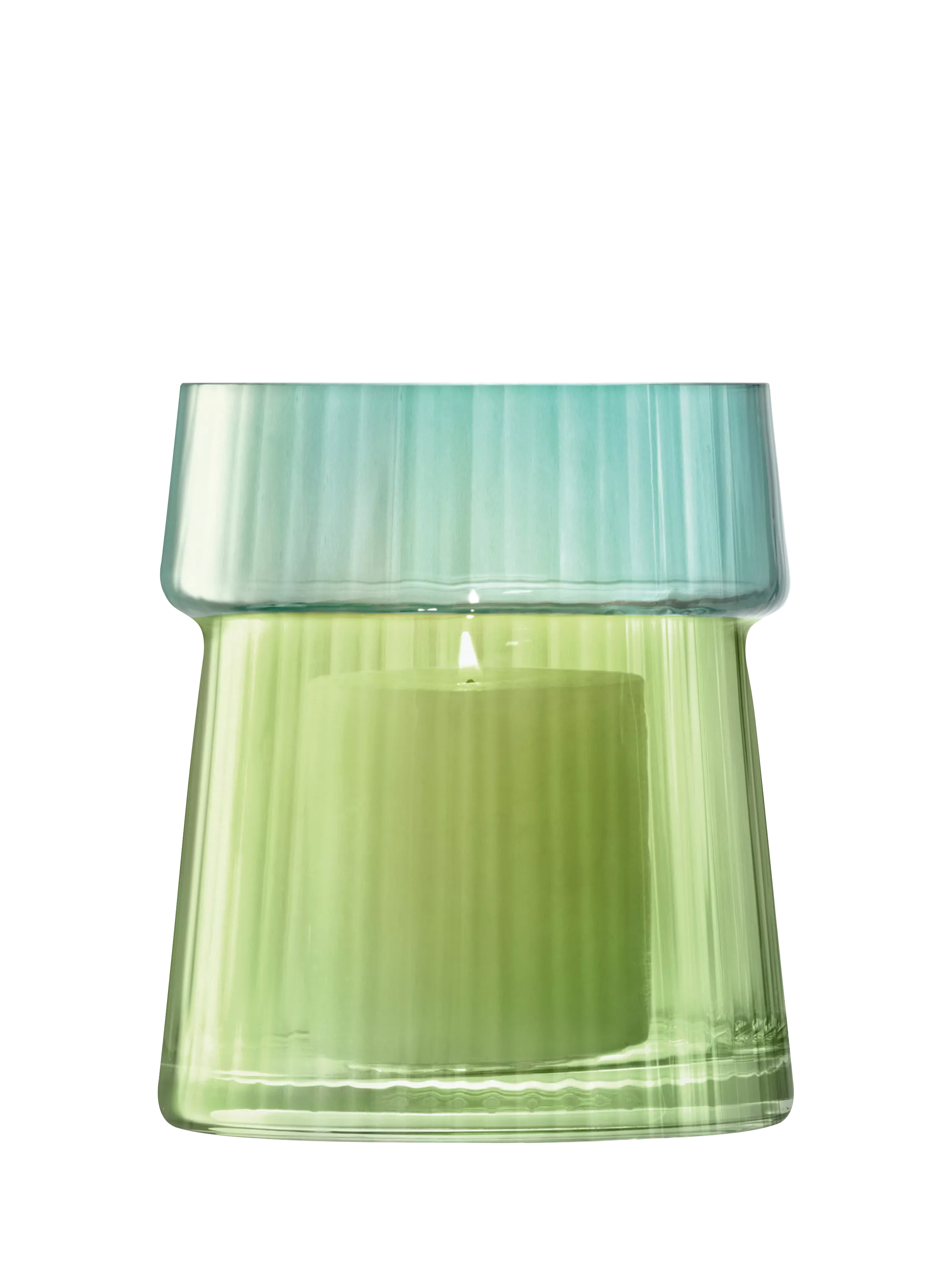 LSA International Gems jade glass vase lantern 23cm - British product