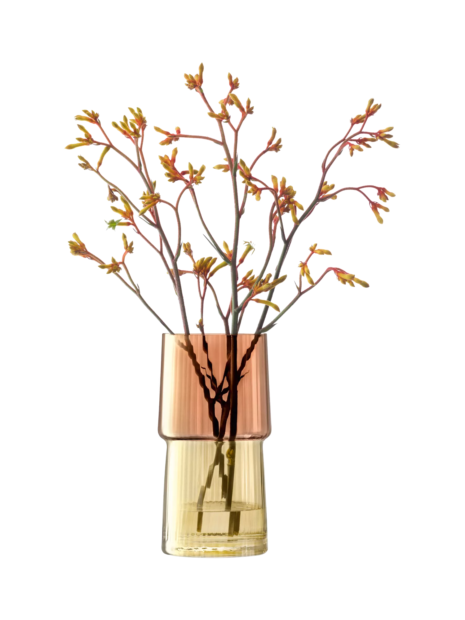 LSA International glass vase amber 23cm - British product