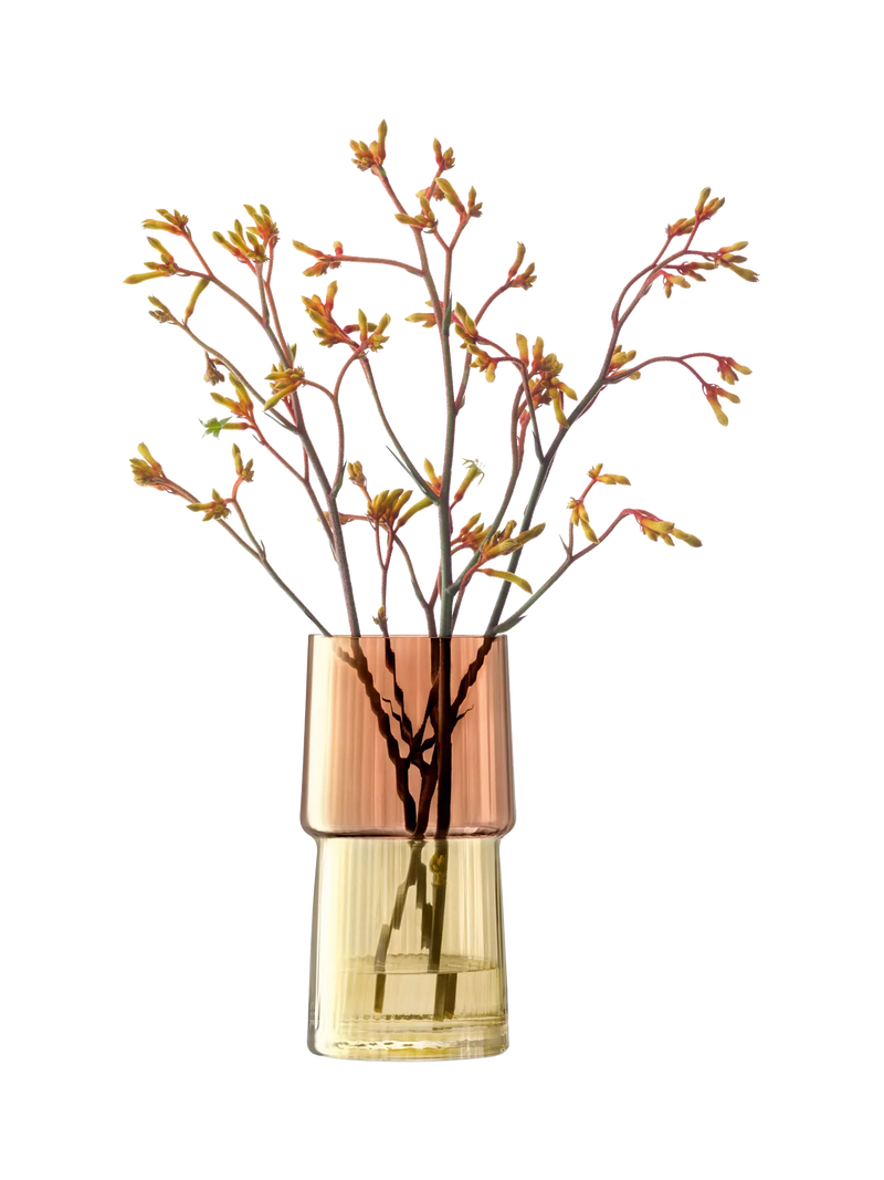 LSA International glass vase amber 23cm - British product