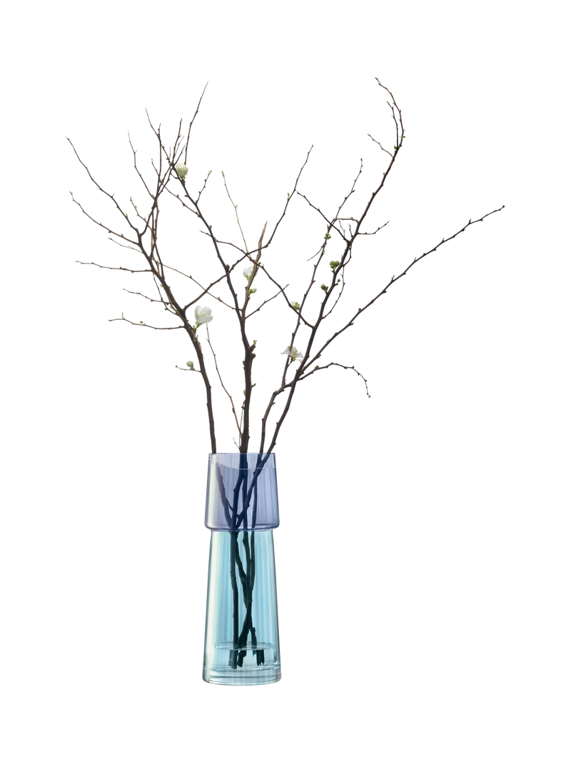 LSA International Gems glass vase sapphire 32cm, imported from the UK