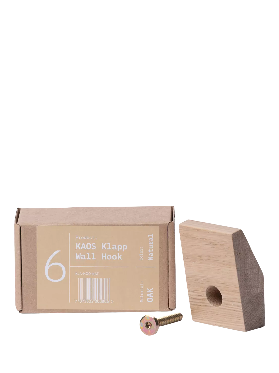 KAOS Klapp wall hook oak, UK version
