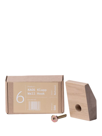 John Lewis KAOS Klapp Wall Hook, Oak- Buy online at McGrocer