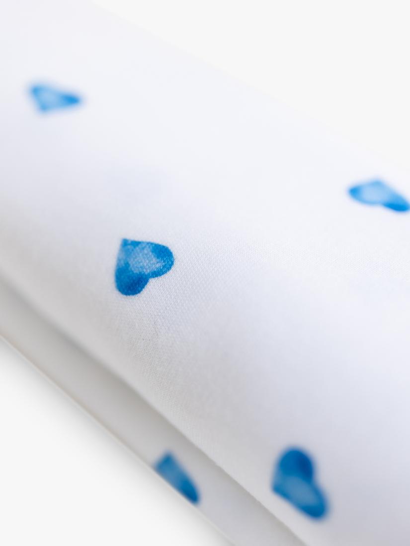 Rosa & Blue heart print baby blanket - British product