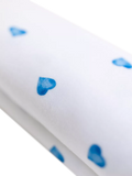 Rosa & Blue heart print baby blanket - British product