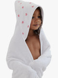 Rosa & Blue baby hooded towel heart print 100cm (British brand)