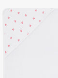 Rosa & Blue baby hooded towel heart print 100cm (British brand)