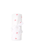Rosa & Blue baby blanket heart print white - British product