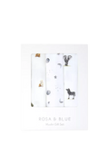 Rosa & Blue baby muslin squares pack of 3 white, imported from the UK