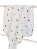 Rosa & Blue baby muslin squares pack of 3 white, imported from the UK