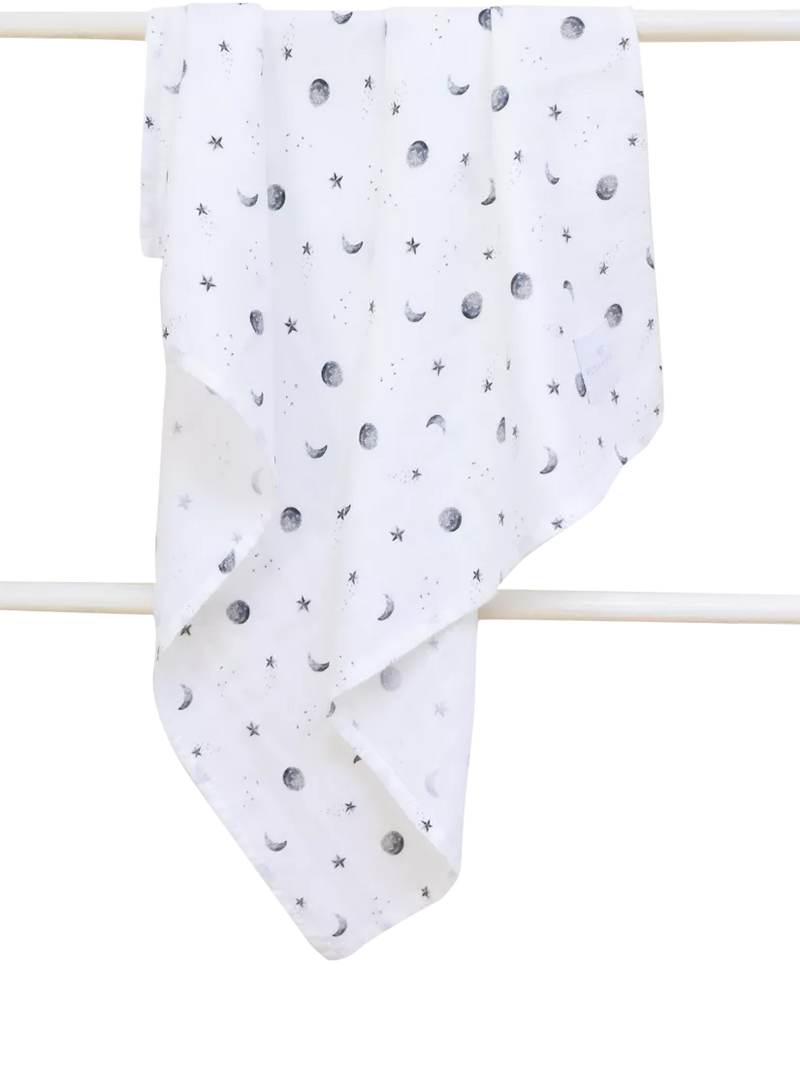 Rosa & Blue baby muslin squares pack of 3 white, imported from the UK