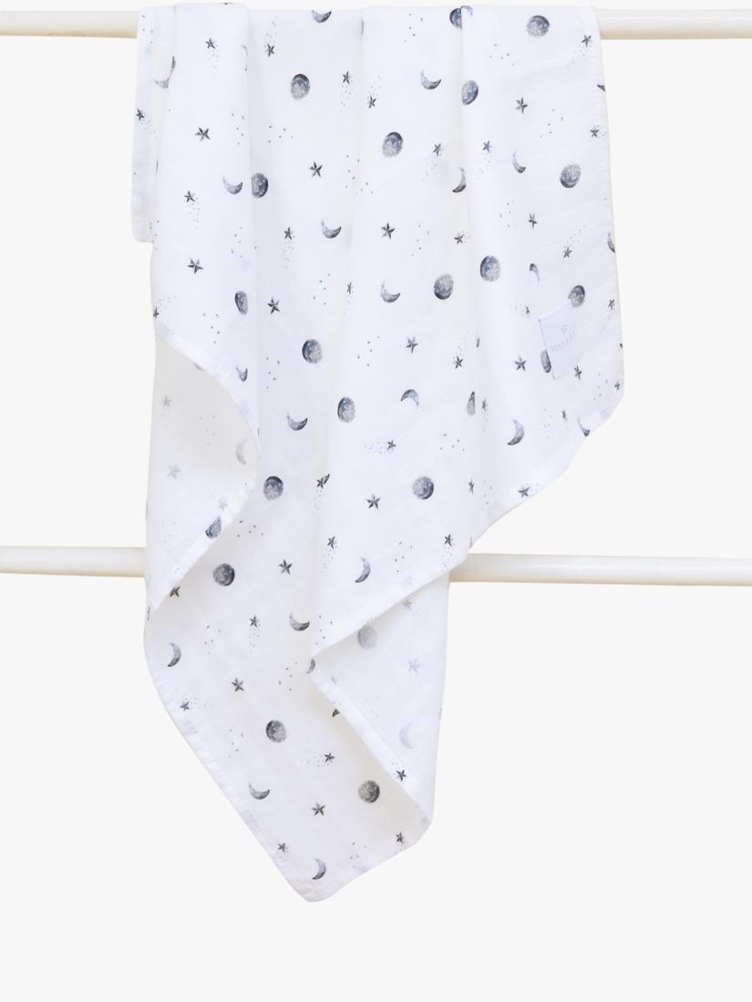 Rosa & Blue baby muslin squares pack of 3 white, imported from the UK