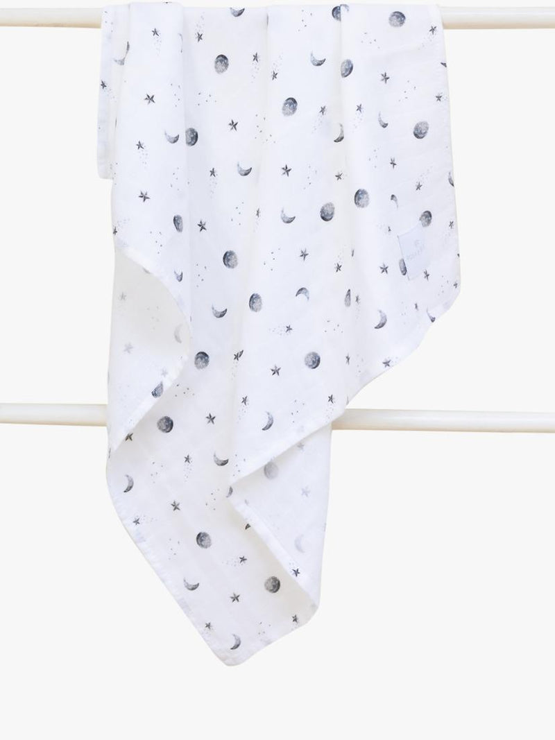 Rosa & Blue baby muslin squares pack of 3 white, imported from the UK