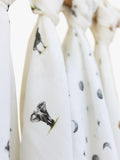Rosa & Blue baby muslin squares pack of 3 white, imported from the UK
