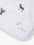 Rosa & Blue baby blanket safari print white, UK version