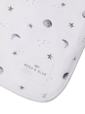 Rosa & Blue moon print baby blanket - British product