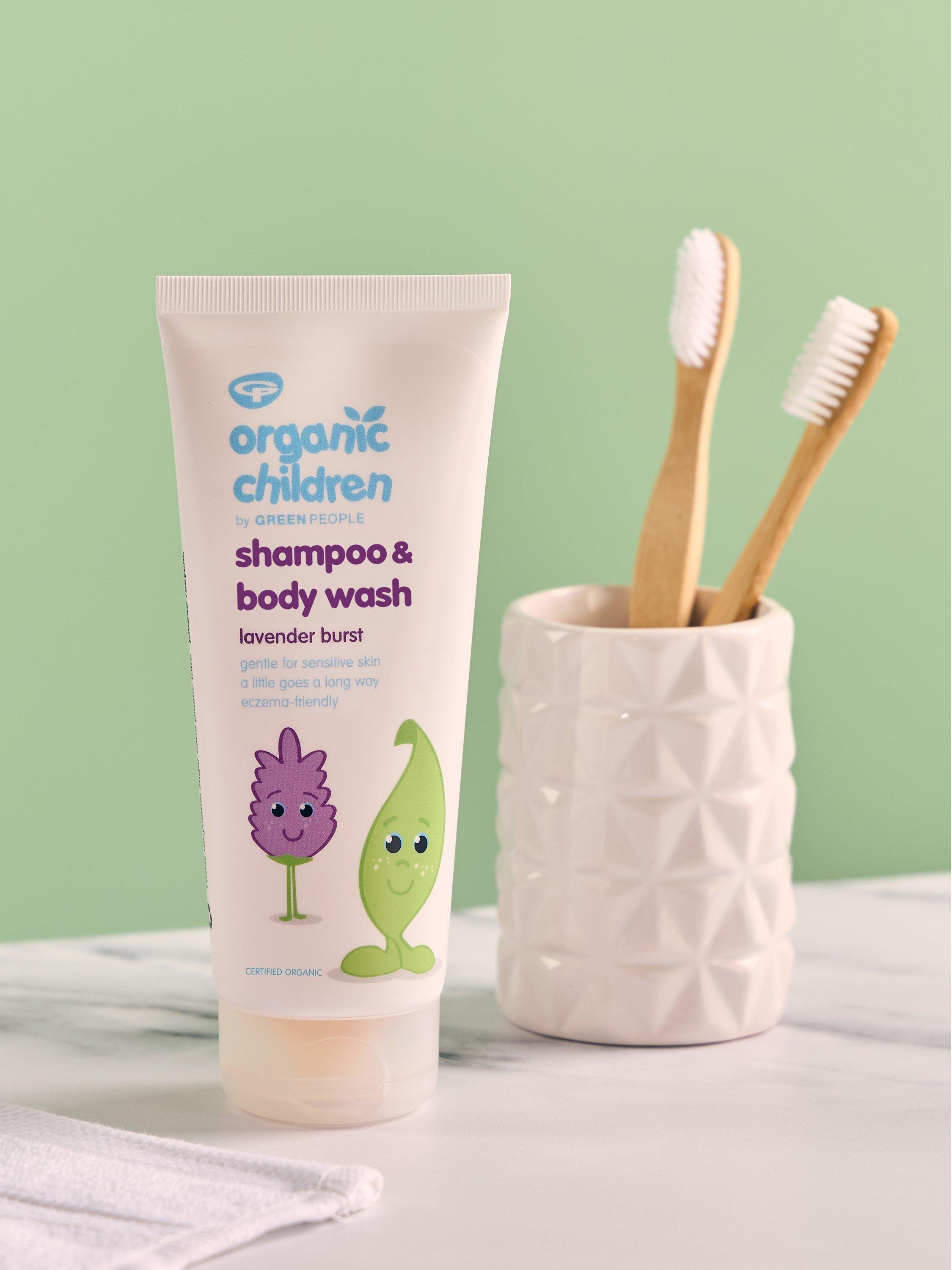 Green People children's shampoo and body wash Lavender Burst 200ml - British product