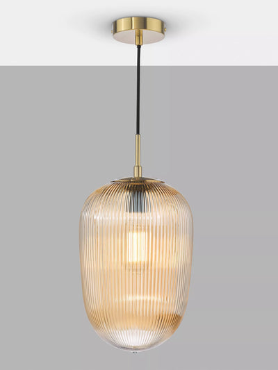 John Lewis Där Abrielle Pendant Ceiling Light, Amber- Buy online at McGrocer