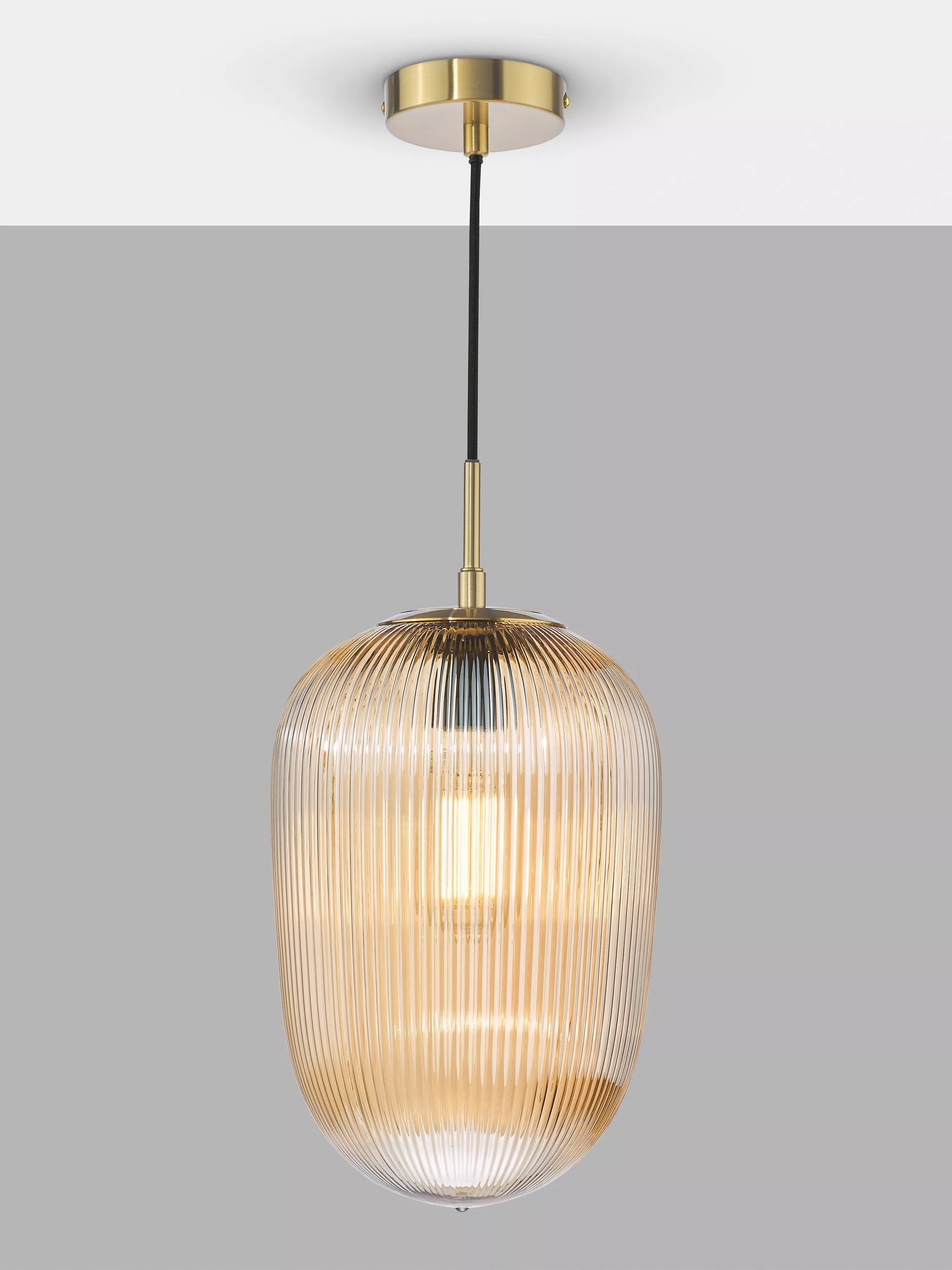 Där Abrielle pendant ceiling light amber H40cm (British brand)
