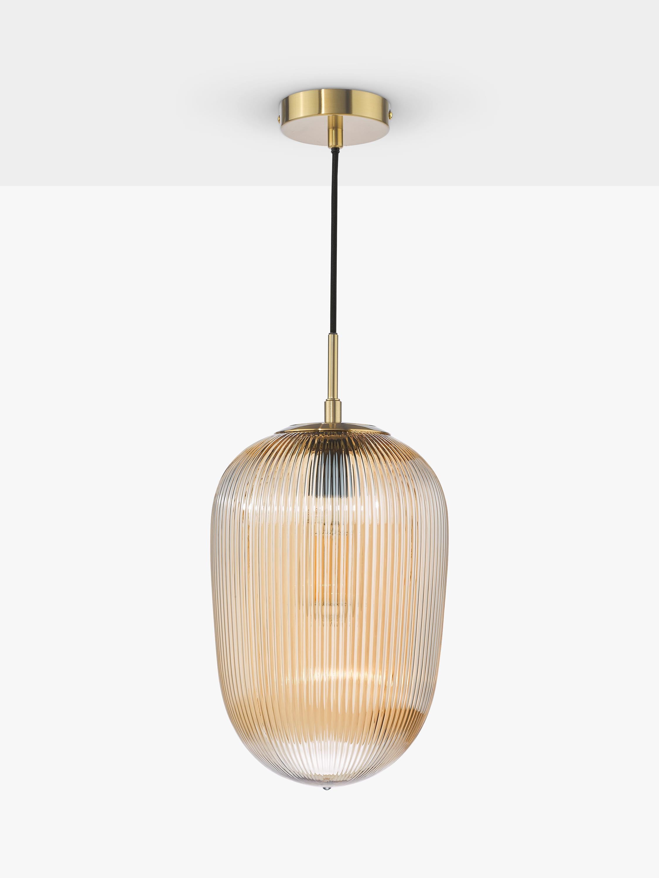 Där Abrielle pendant ceiling light amber H40cm (British brand)