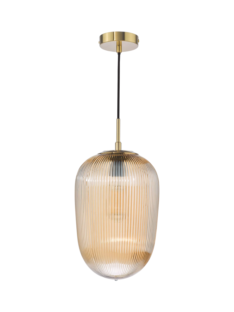 Där Abrielle pendant ceiling light amber H40cm (British brand)