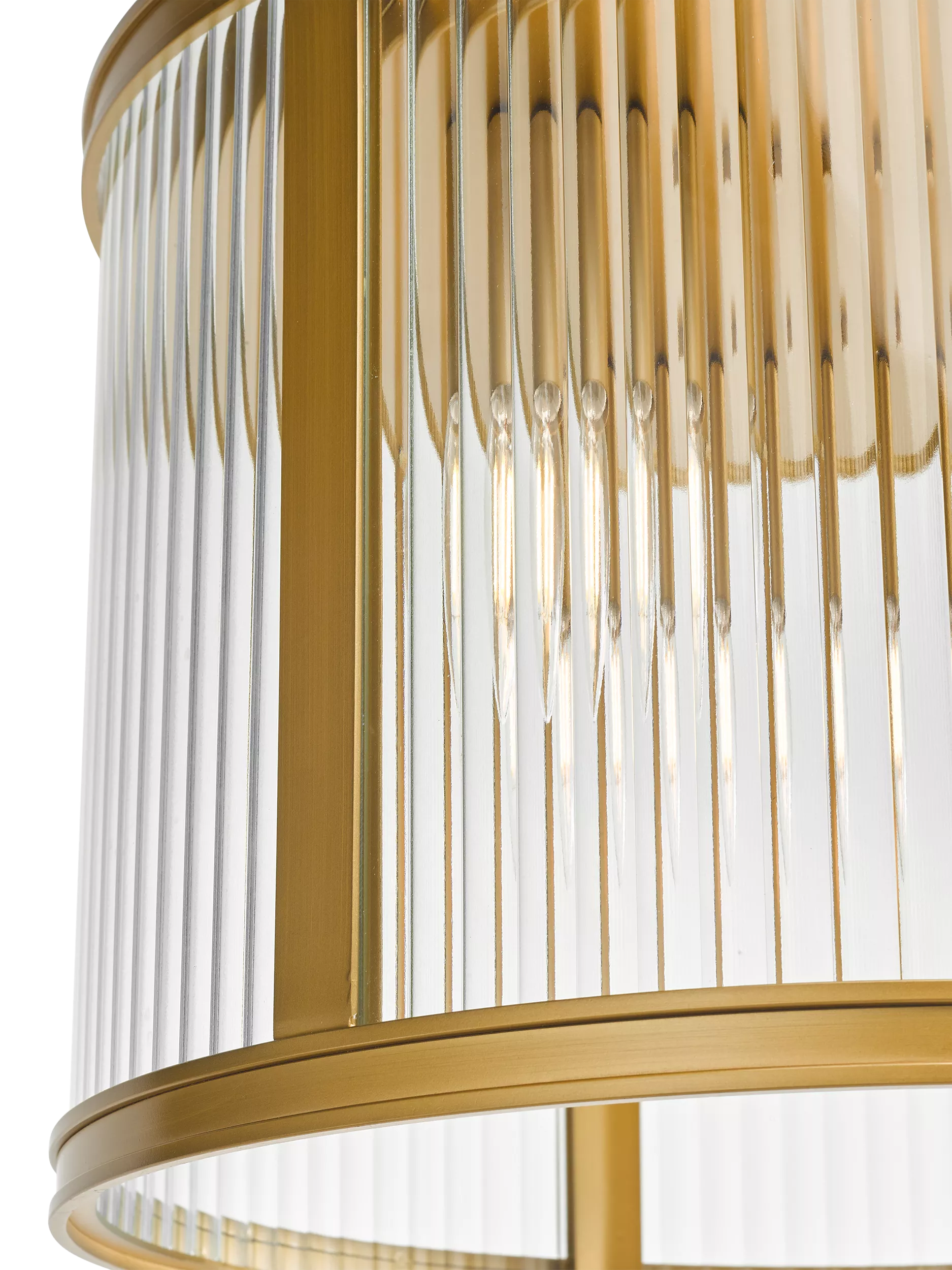 Där Bianka flush ceiling light matt black ribbed glass - British product