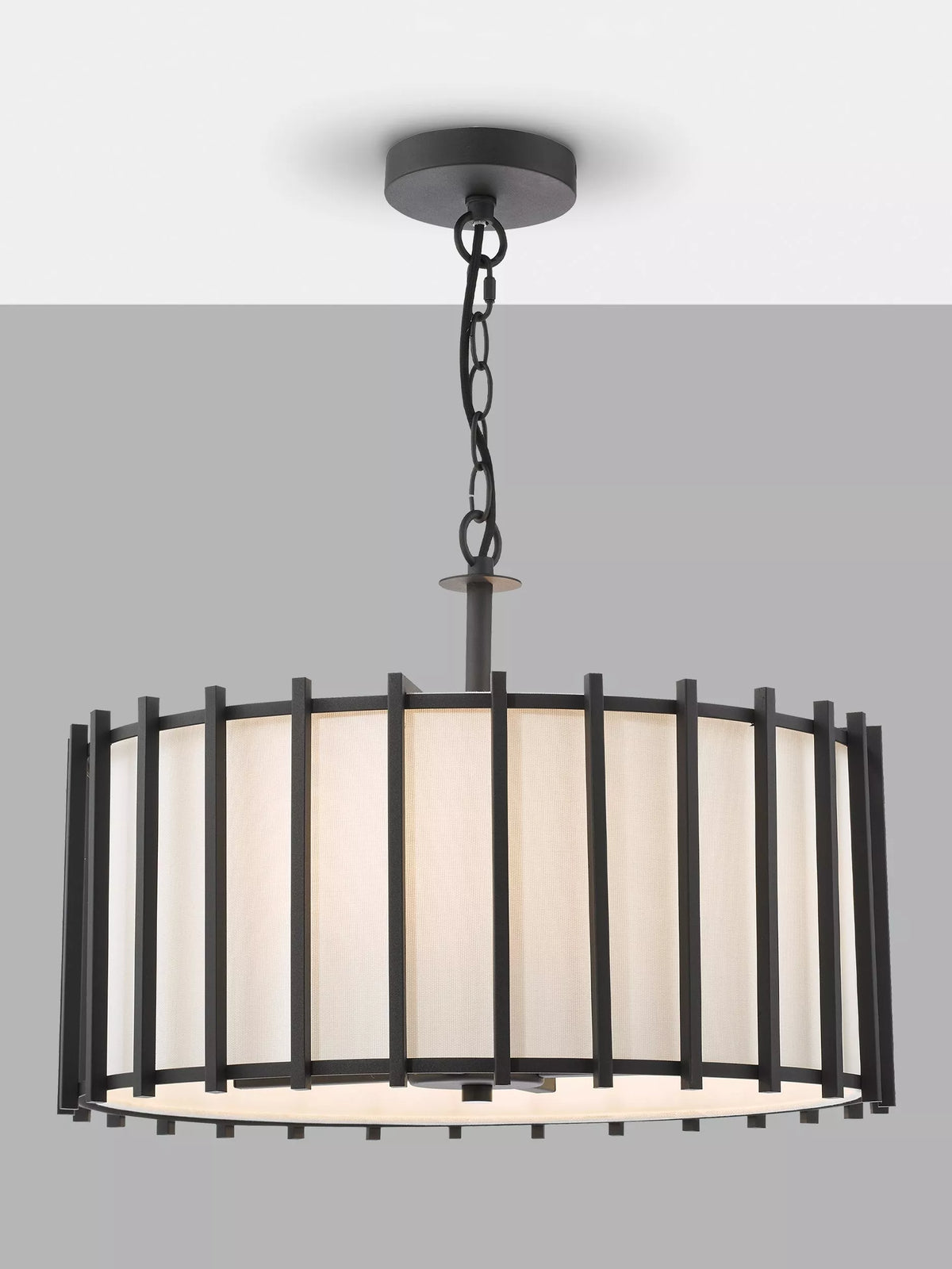 Där Cagliari pendant ceiling light black 4 bulb (British brand)