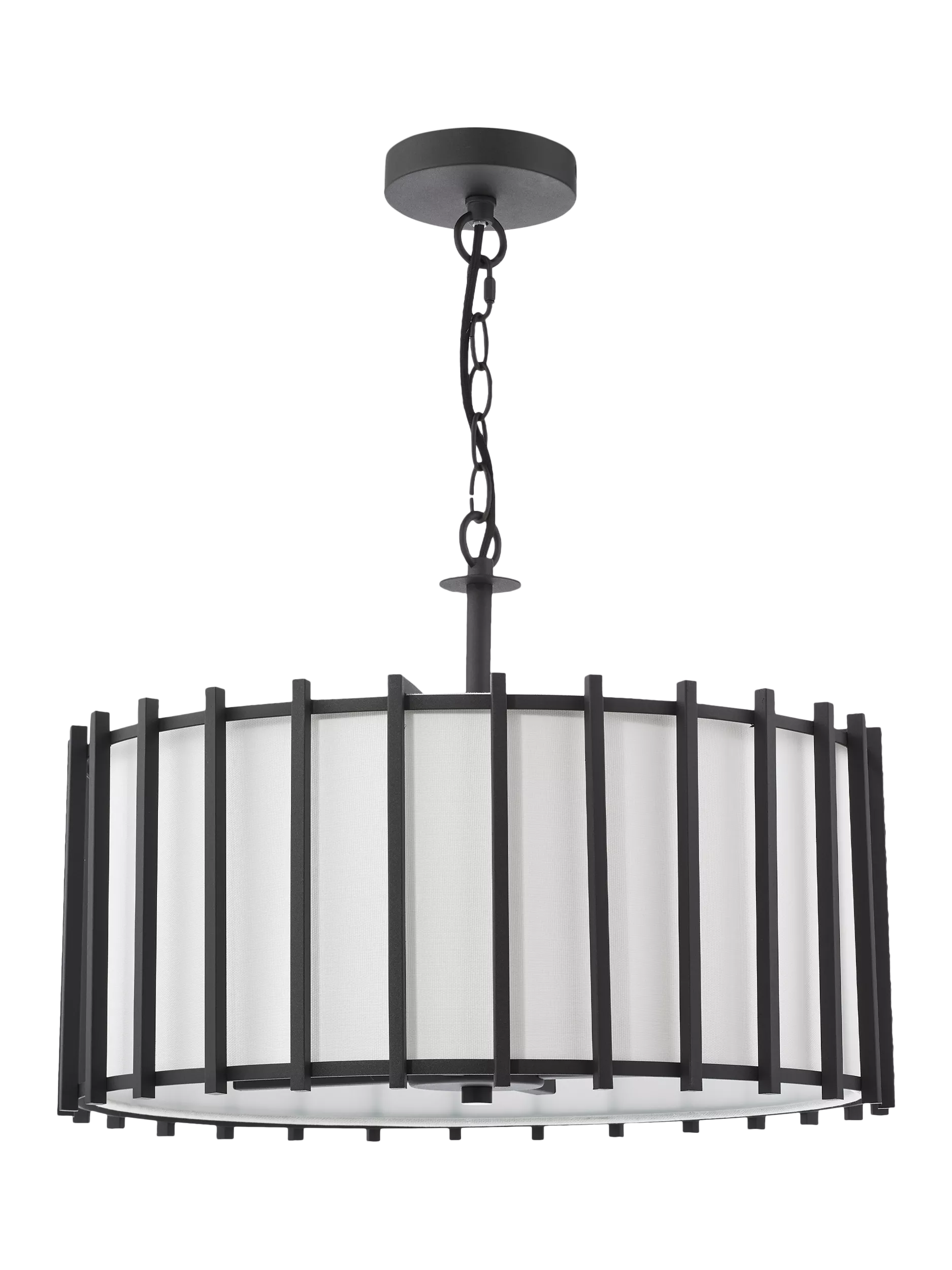 Där Cagliari pendant ceiling light black 4 bulb (British brand)