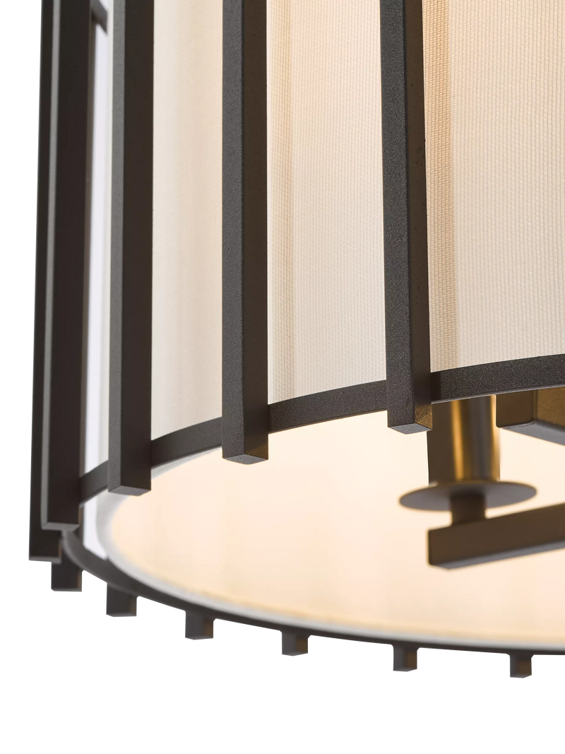 Där Cagliari pendant ceiling light black 4 bulb (British brand)