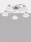Där Dilys semi flush ceiling light polished chrome, UK version