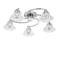 Där Dilys semi flush ceiling light polished chrome, UK version