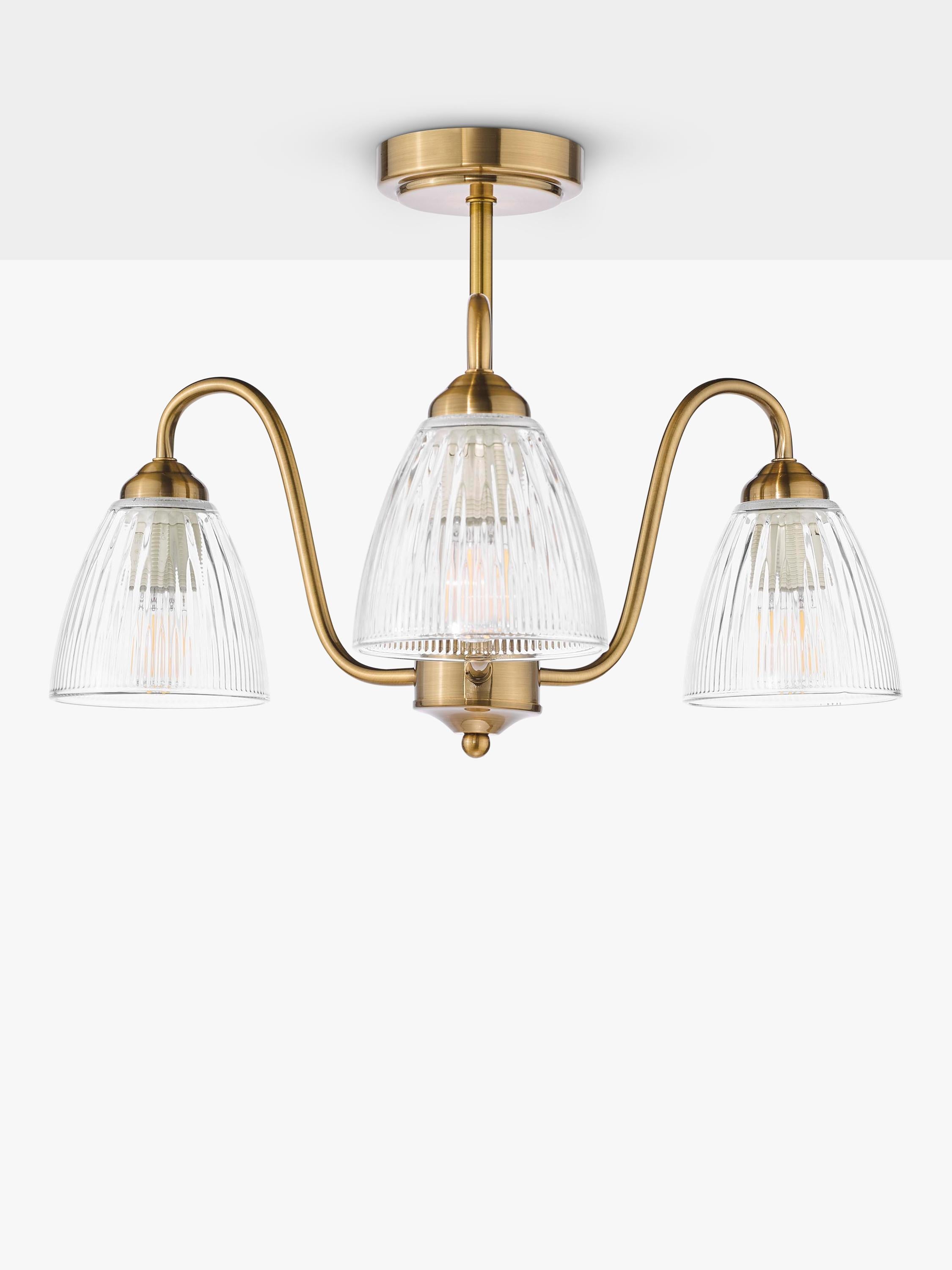 Där Glynis 3 arm semi flush ceiling light - British product