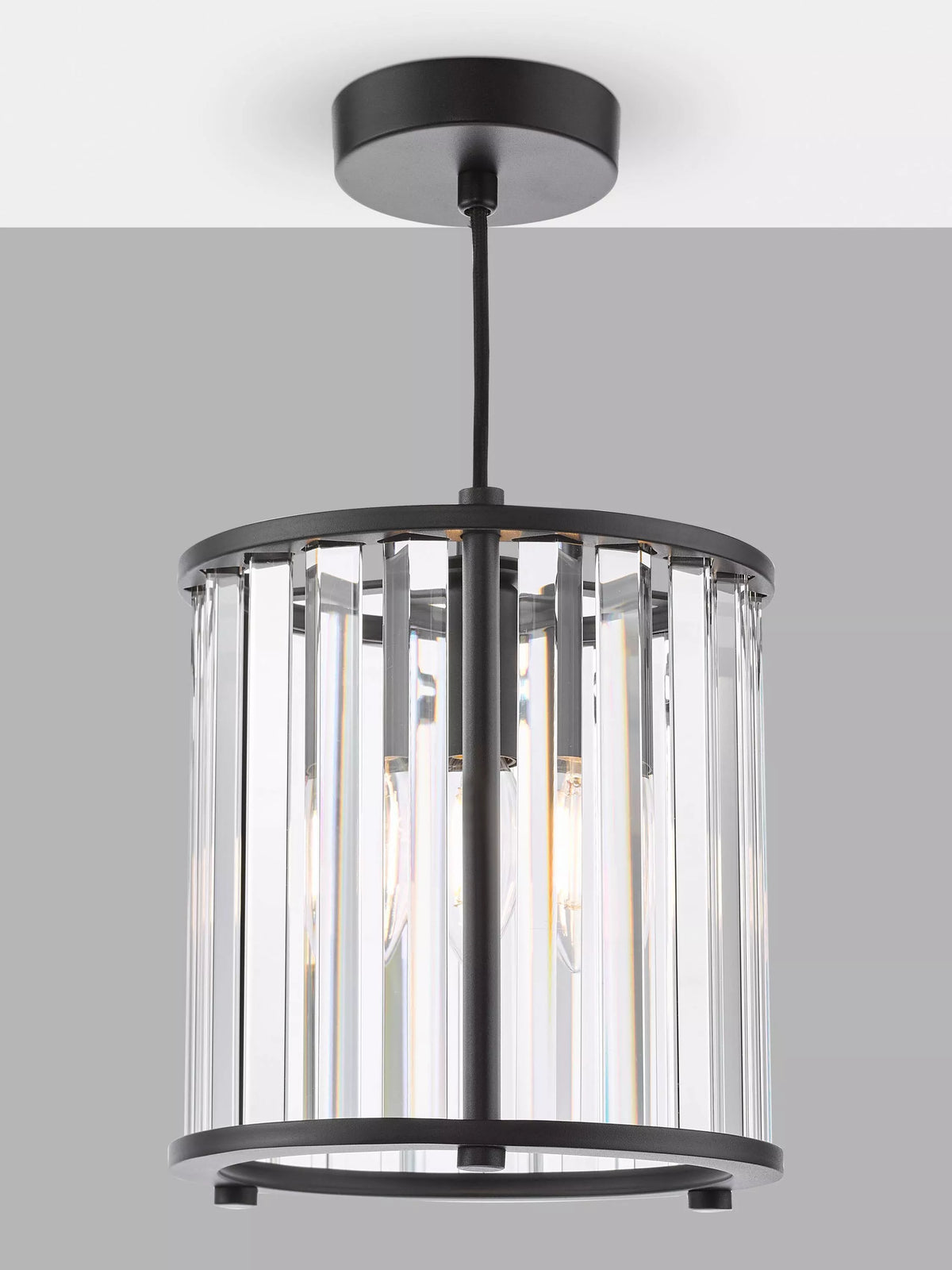 Där Kiran pendant ceiling light with crystal accents (British brand)