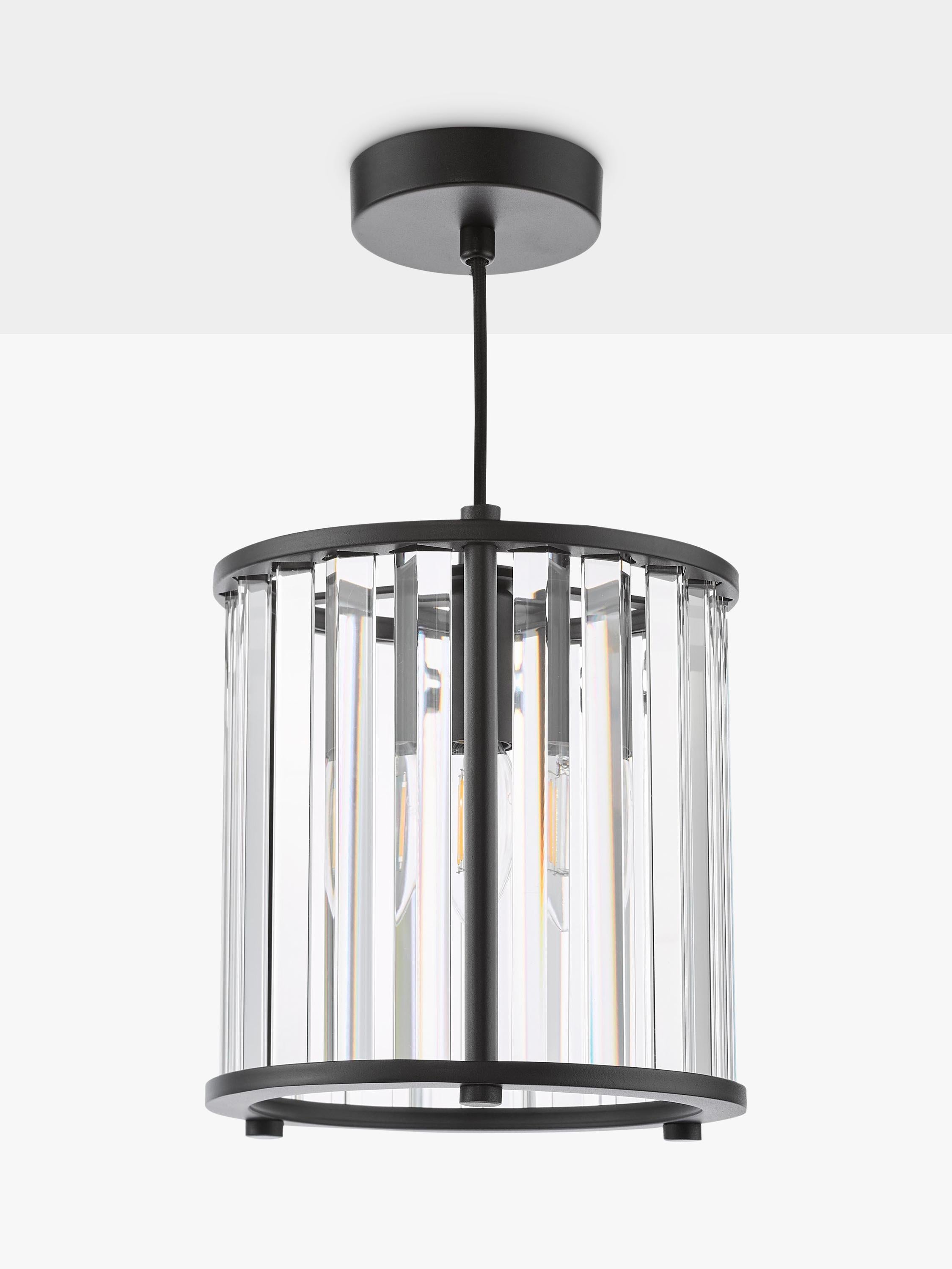 Där Kiran pendant ceiling light with crystal accents (British brand)
