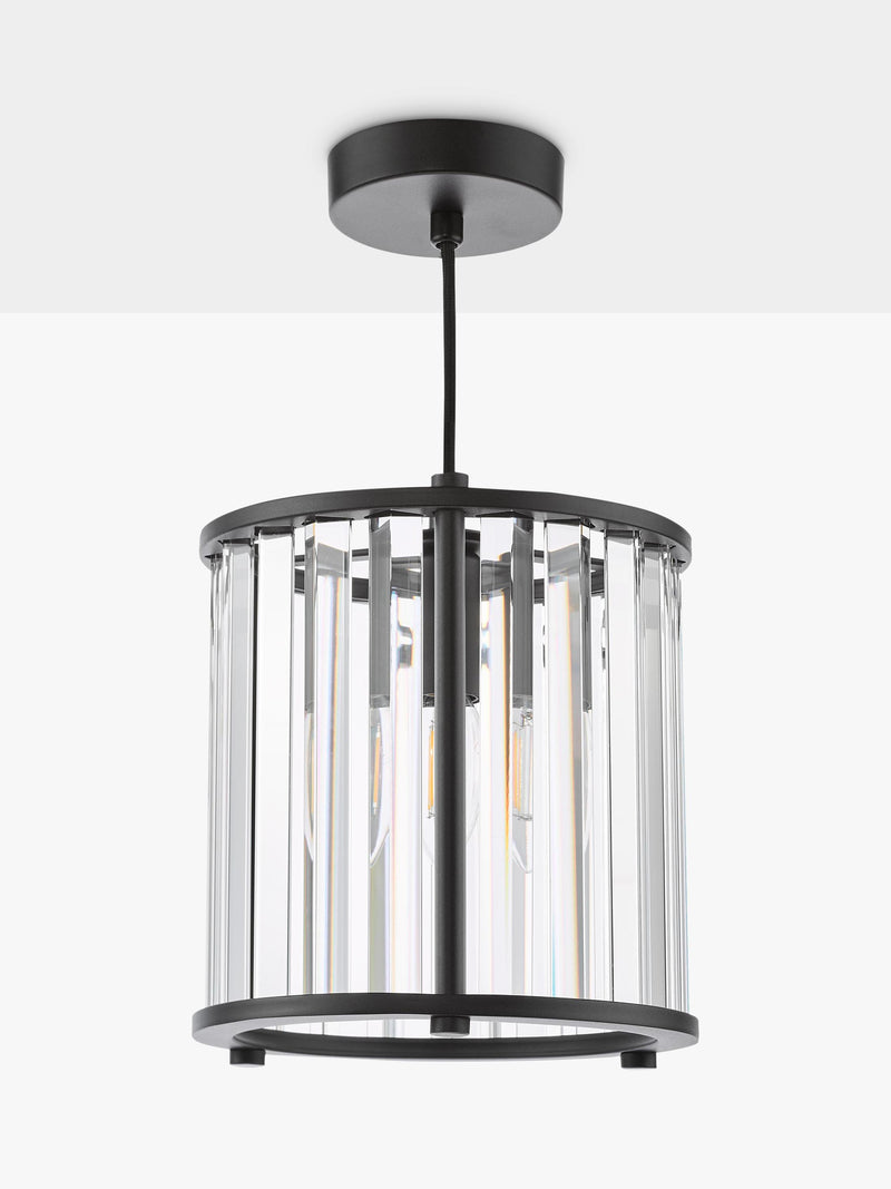 Där Kiran pendant ceiling light with crystal accents (British brand)