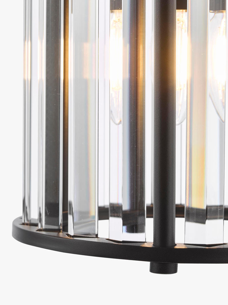 Där Kiran pendant ceiling light with crystal accents (British brand)