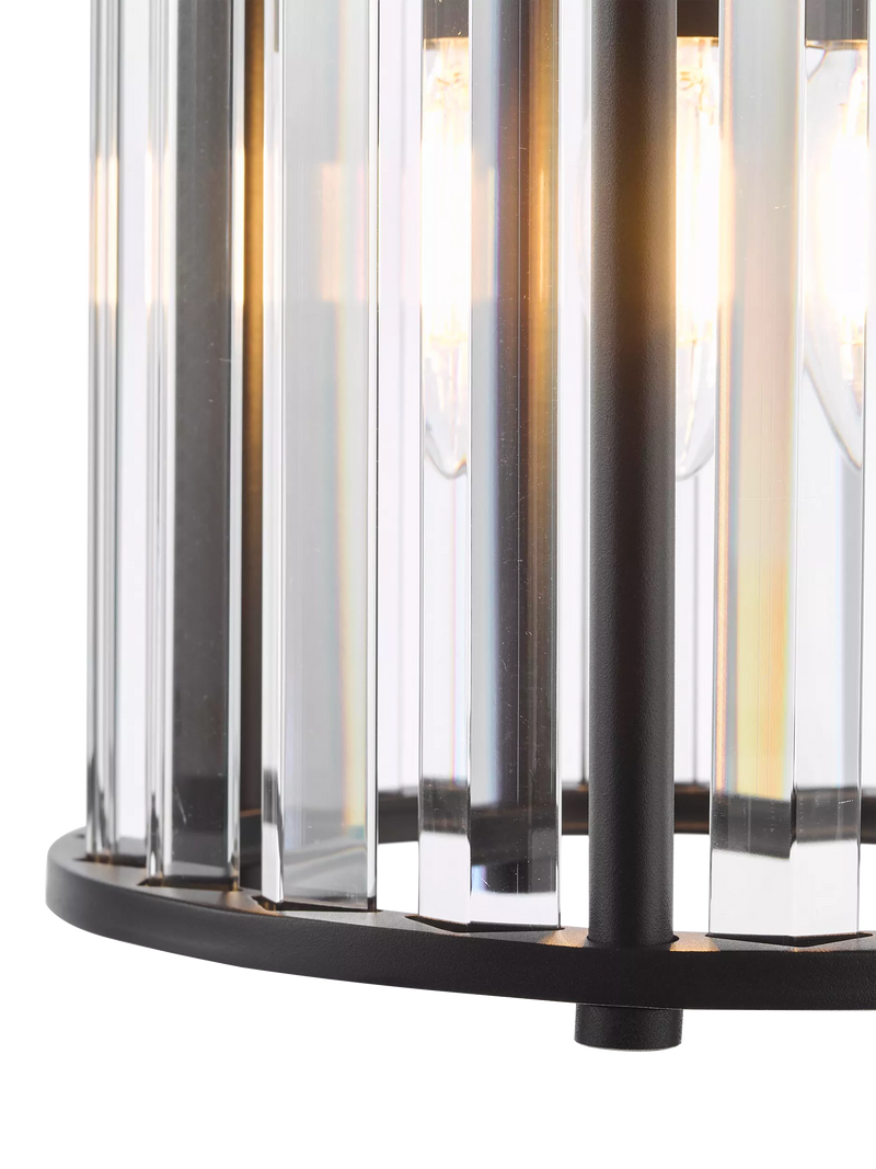 Där Kiran pendant ceiling light with crystal accents (British brand)