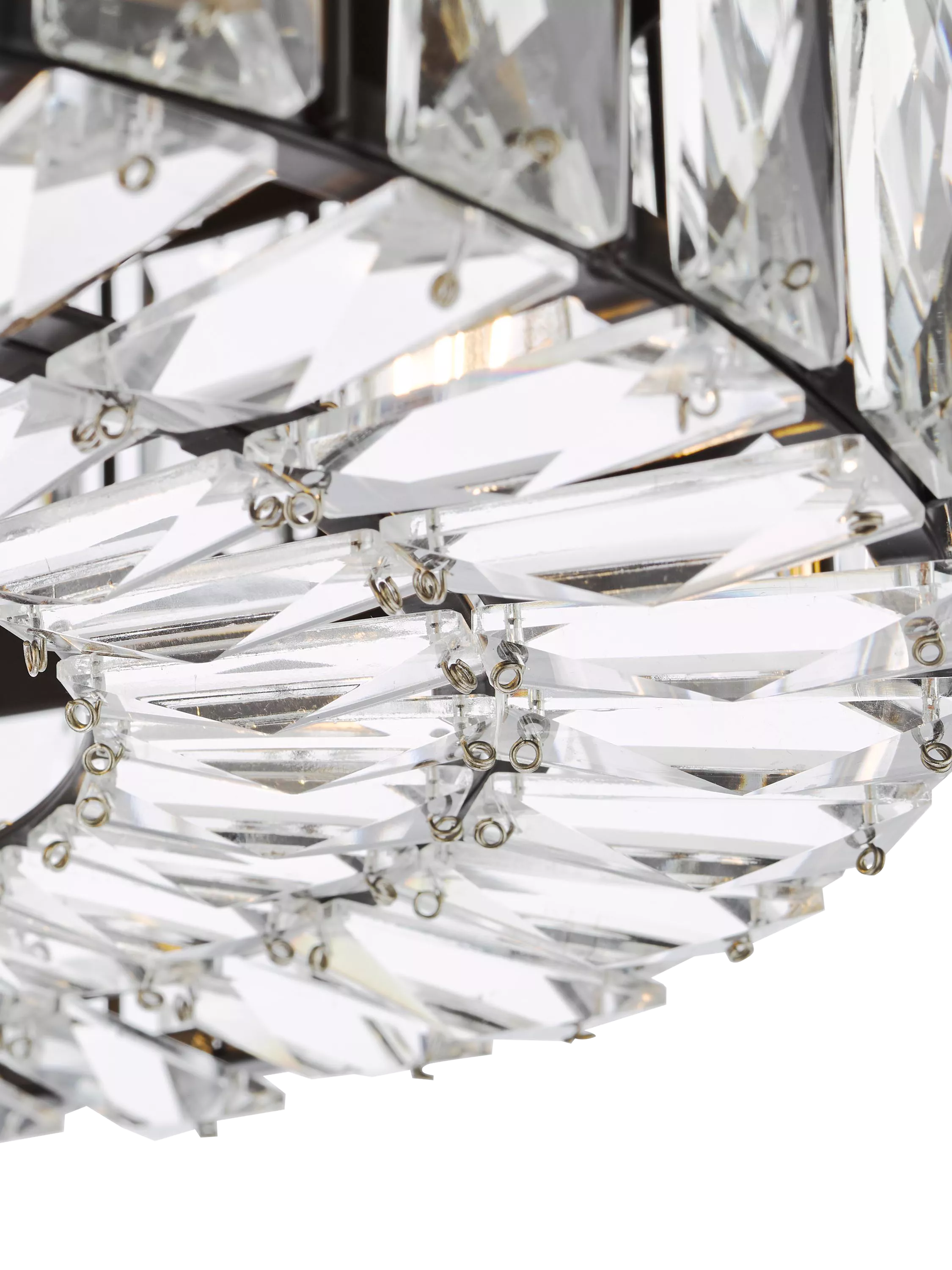Där Relena flush ceiling light black with crystal accents, UK version