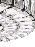 Där Relena flush ceiling light black with crystal accents, UK version