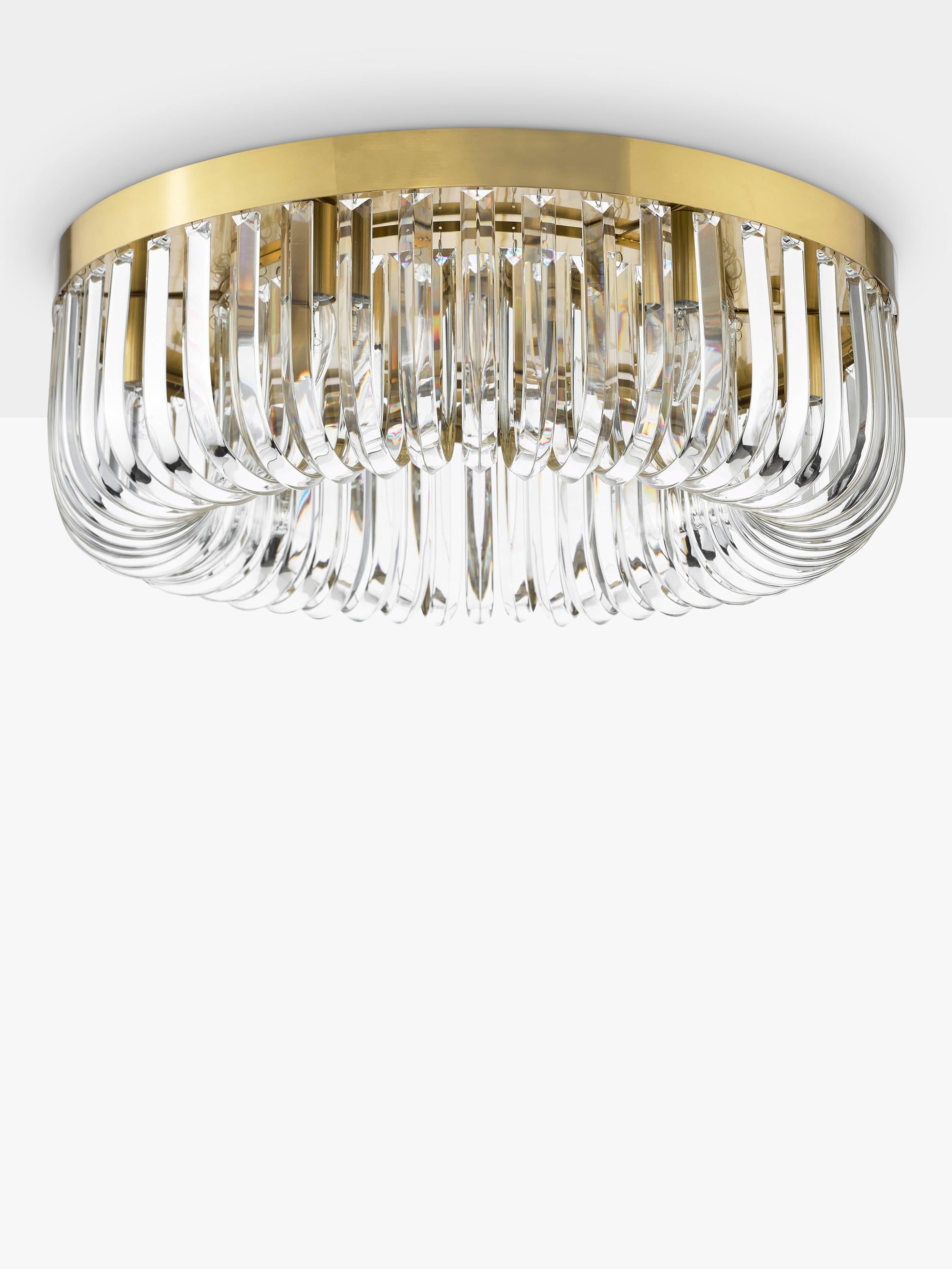 Där Sigourney Crystal Flush Ceiling Light - British product