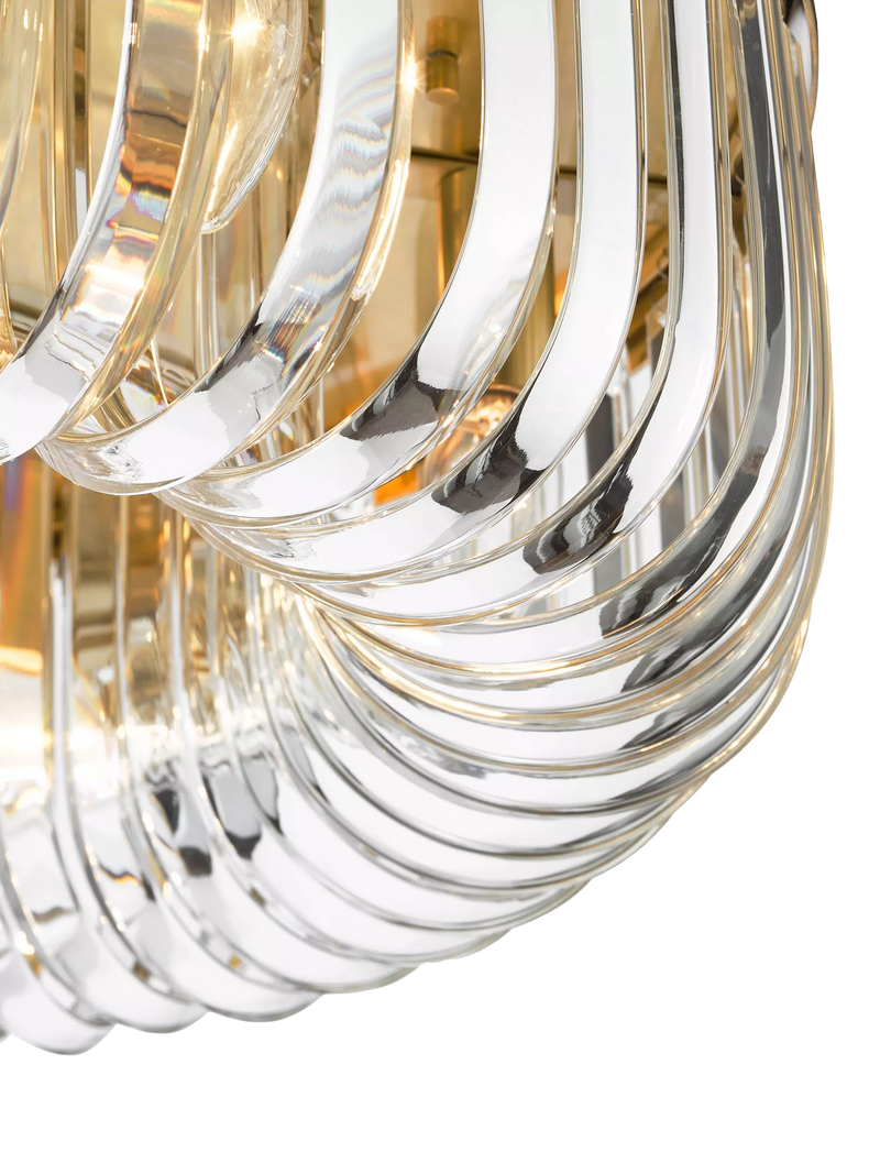 Där Sigourney Crystal Flush Ceiling Light - British product