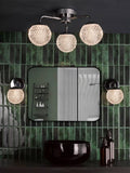 Där Teva bathroom ceiling light in polished chrome, imported from the UK
