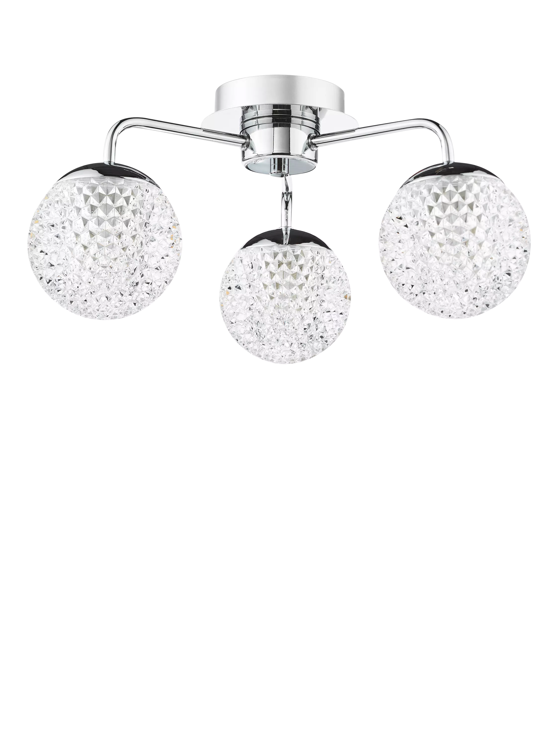 Där Teva bathroom ceiling light in polished chrome, imported from the UK