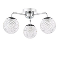 Där Teva bathroom ceiling light in polished chrome, imported from the UK