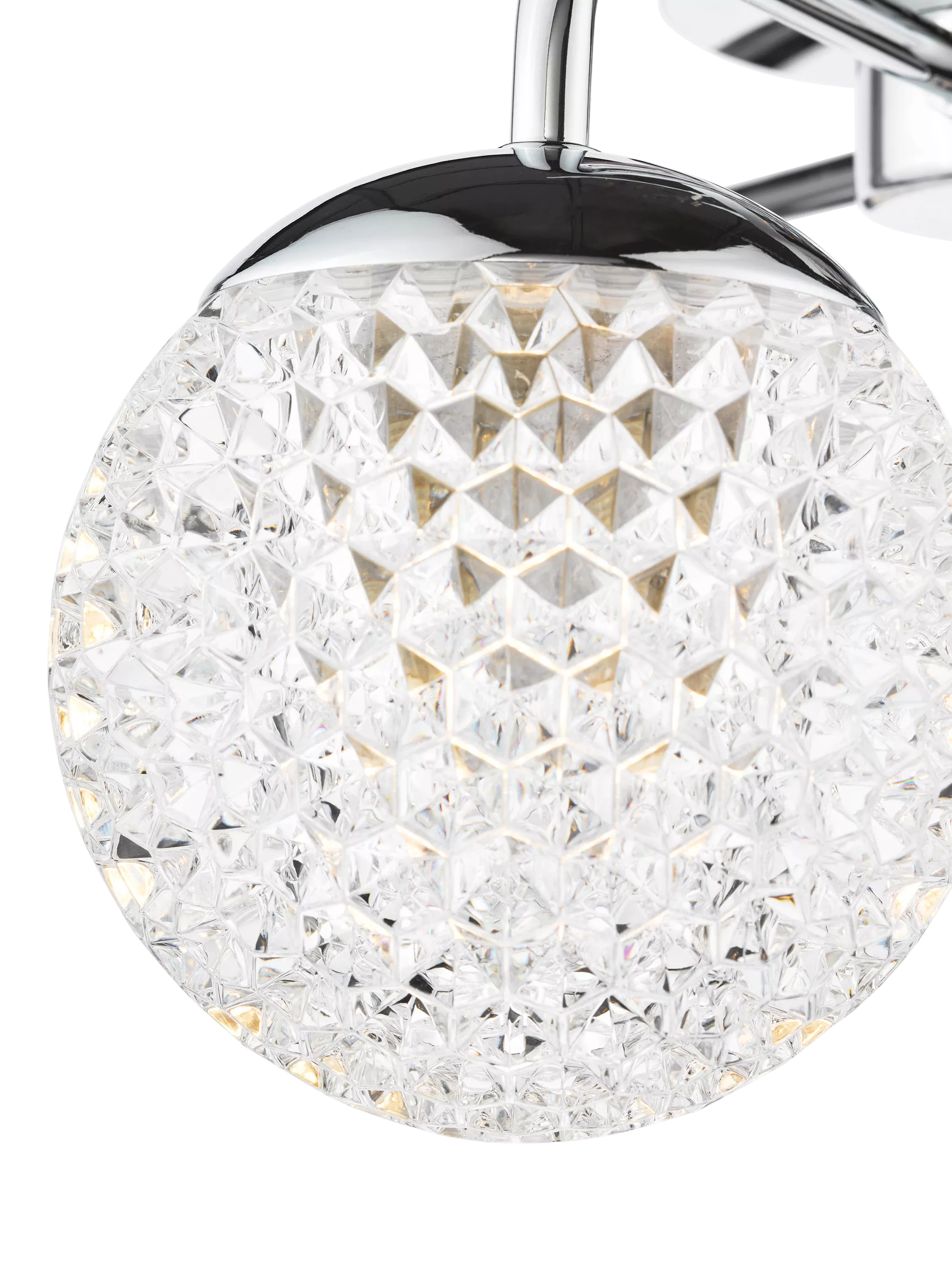 Där Teva bathroom ceiling light in polished chrome, imported from the UK