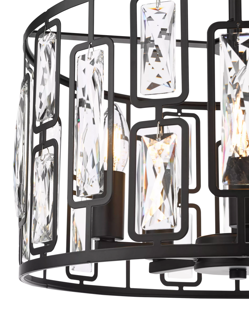 Där Zoelle crystal pendant light black - British product