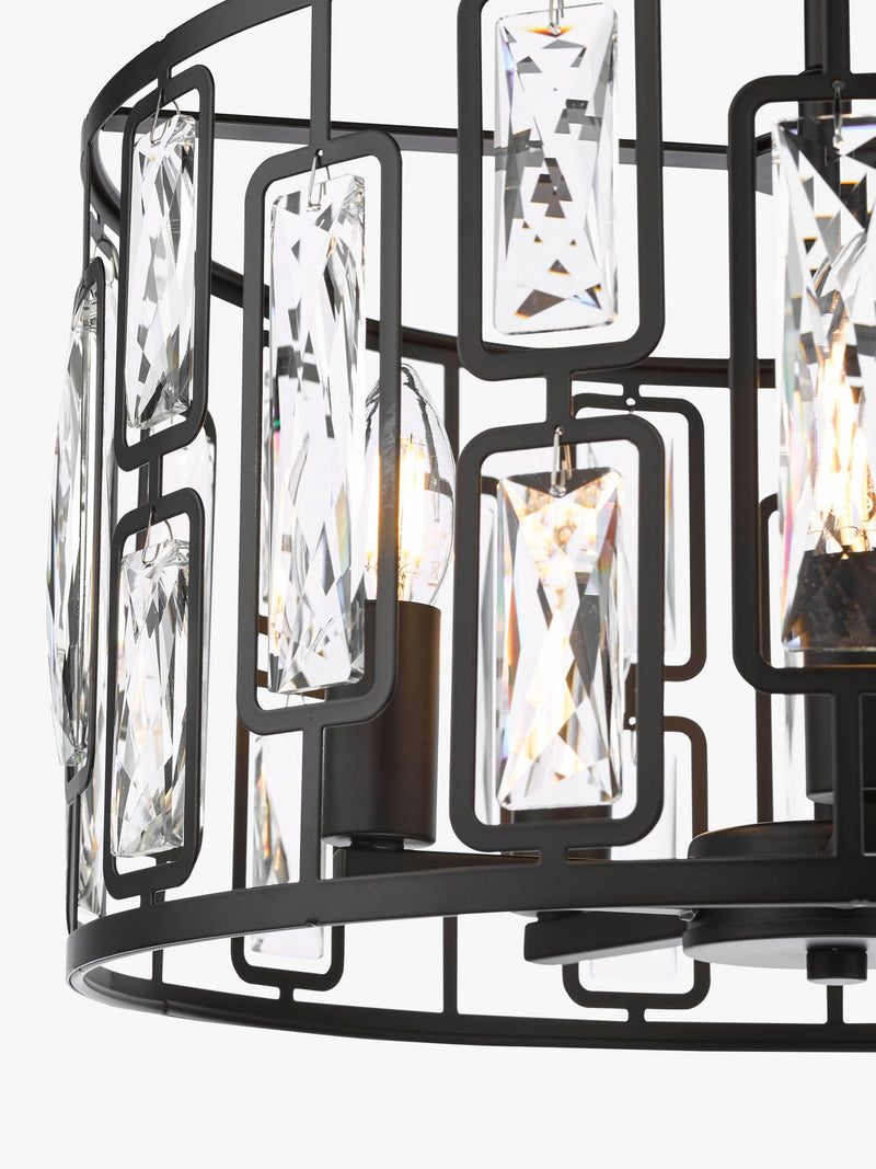 Där Zoelle crystal pendant light black - British product