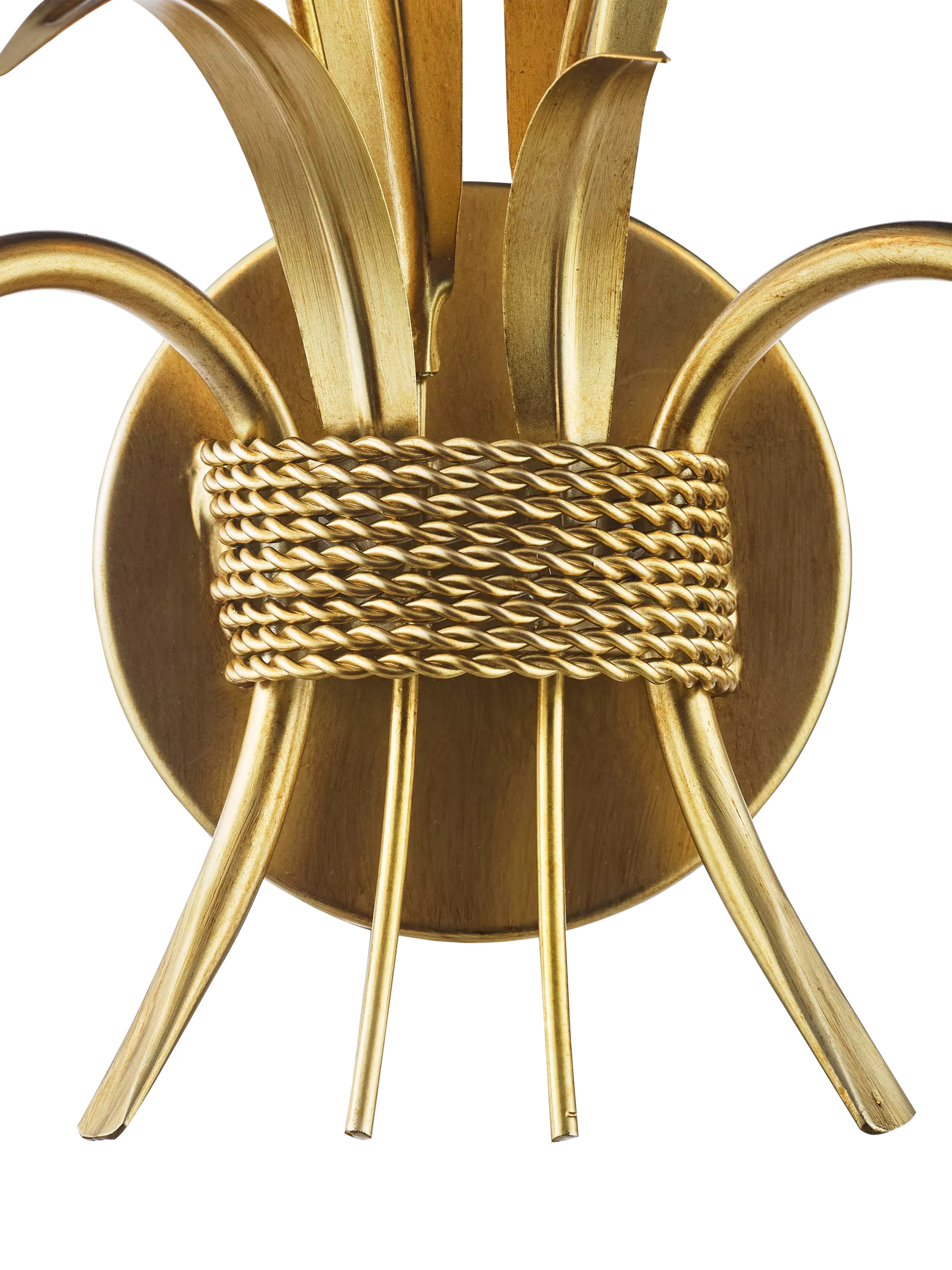 Där Phaedra leaf wall light in gold finish for living room, UK version