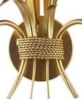 Där Phaedra leaf wall light in gold finish for living room, UK version