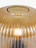 Där Demarius ribbed glass table lamp amber medium, imported from the UK